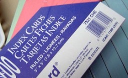 index cards